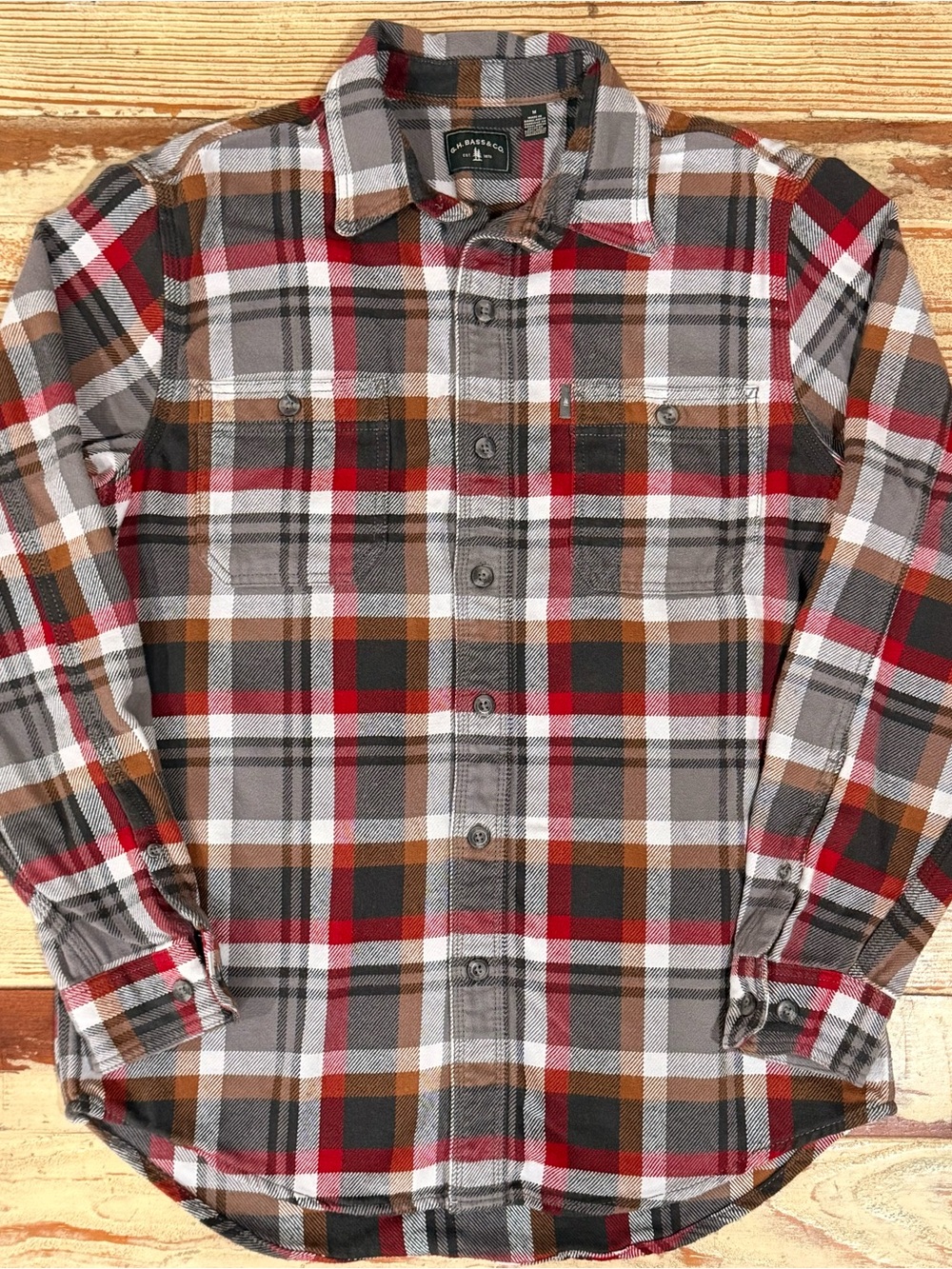 Men’s G.H. Bass & Co. Plaid Flannel Button-Up Shirt Medium